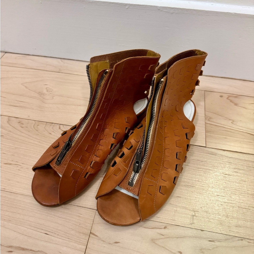 Maison Margiela Brown Leather Women's Sandals Size 37